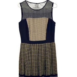 Halogen dress with pleated skirt